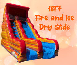 Dry Rental 18ft Fire and Ice Slide